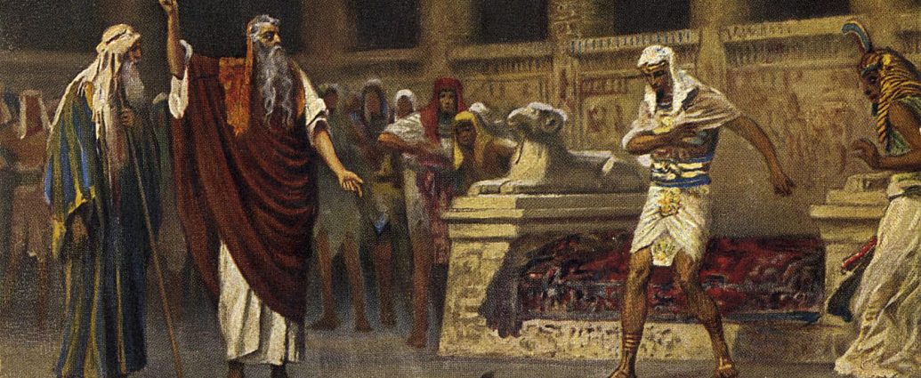 Moses confronts pharaoh